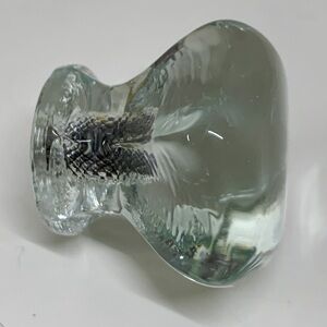 Early 20th Century Antique Hexagonal Faceted Clear Glass Door Drawer Knob